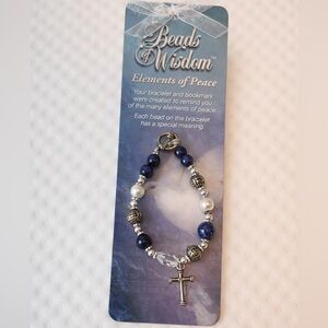 Beads of Wisdom "Elements of Peace" Catholic Christian religious rosary bracelet